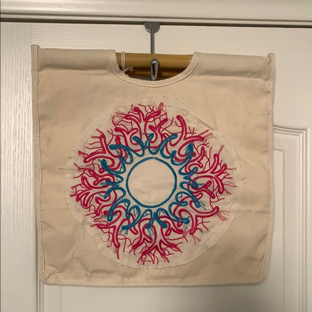 Dake Blue and Cream Mandala LOLA beach summer vacation Tote Bag made in Italy 🇮🇹